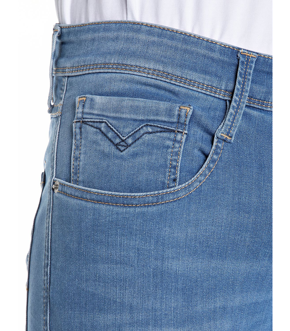 スリムフィットANBASSインディゴパワーストレッチデニム 詳細画像 ブルー 7